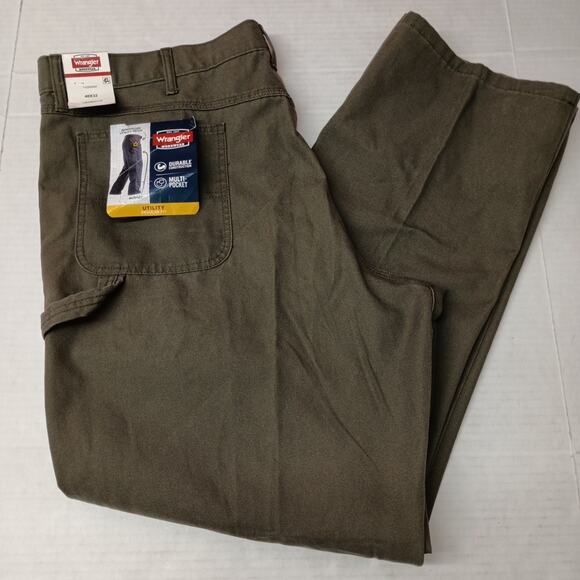Wrangler Workwear Regular Fit Utility Pants Men's Size 40x32 Loden Multi Pockets - Picture 1 of 7